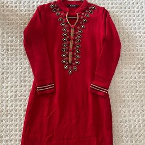 Traditional Red Maxi Dress